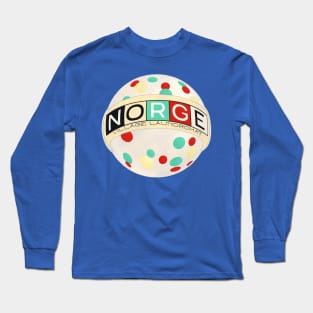 "Norge Balls" Norge Village Laundry & Dry Cleaners Retro Defunct Sign Long Sleeve T-Shirt